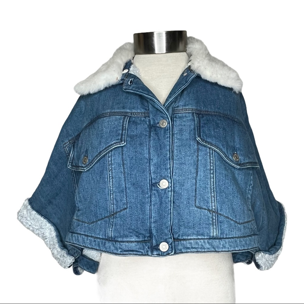 Tsumori Chisato Cropped Jean Jacket / Cape